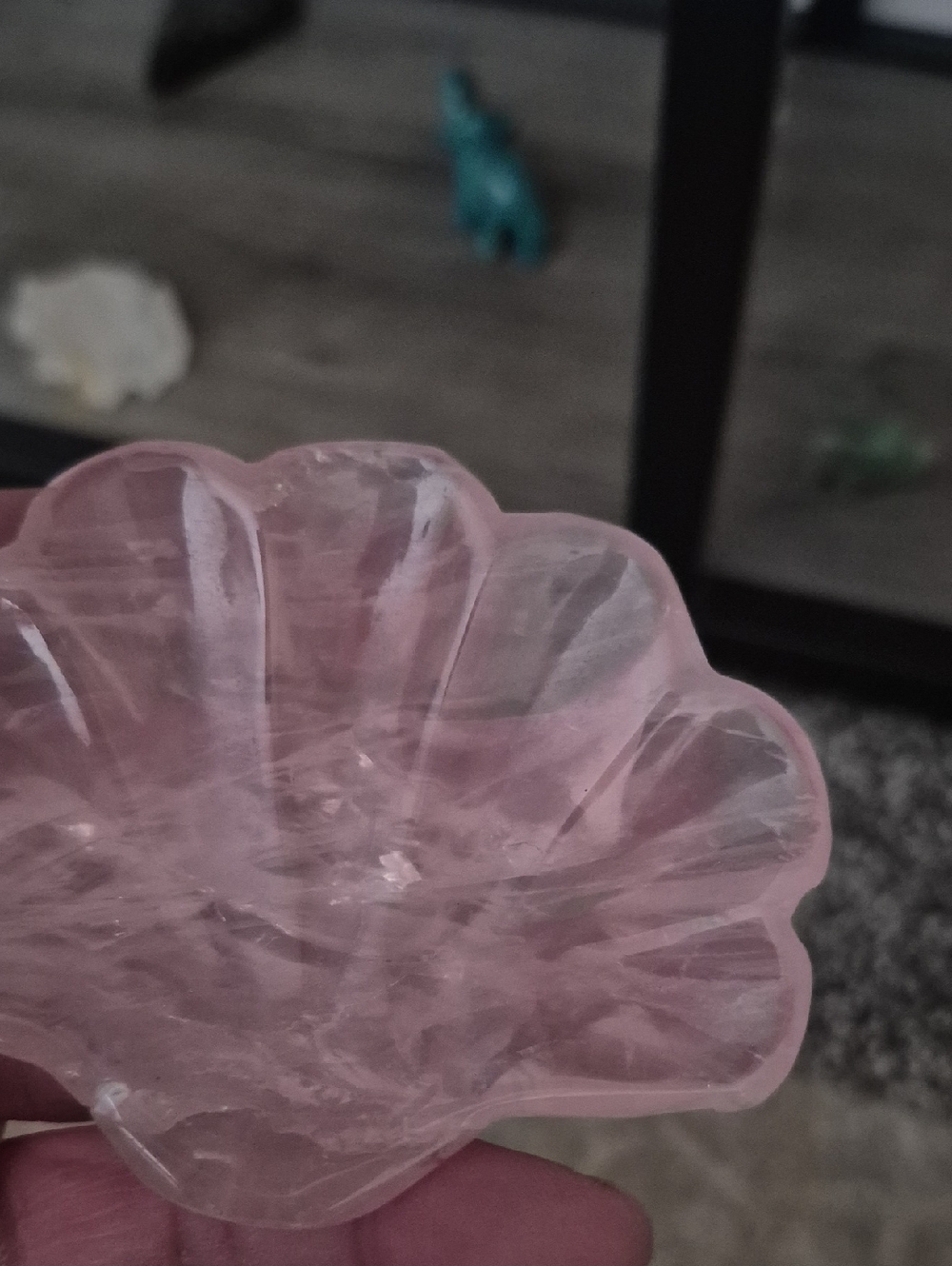 Pink Glass Shell Dish